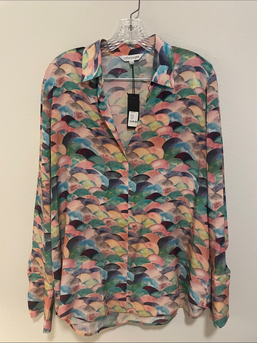 Catherine Gee Multicolor Scallop-Print Button Down Shirt